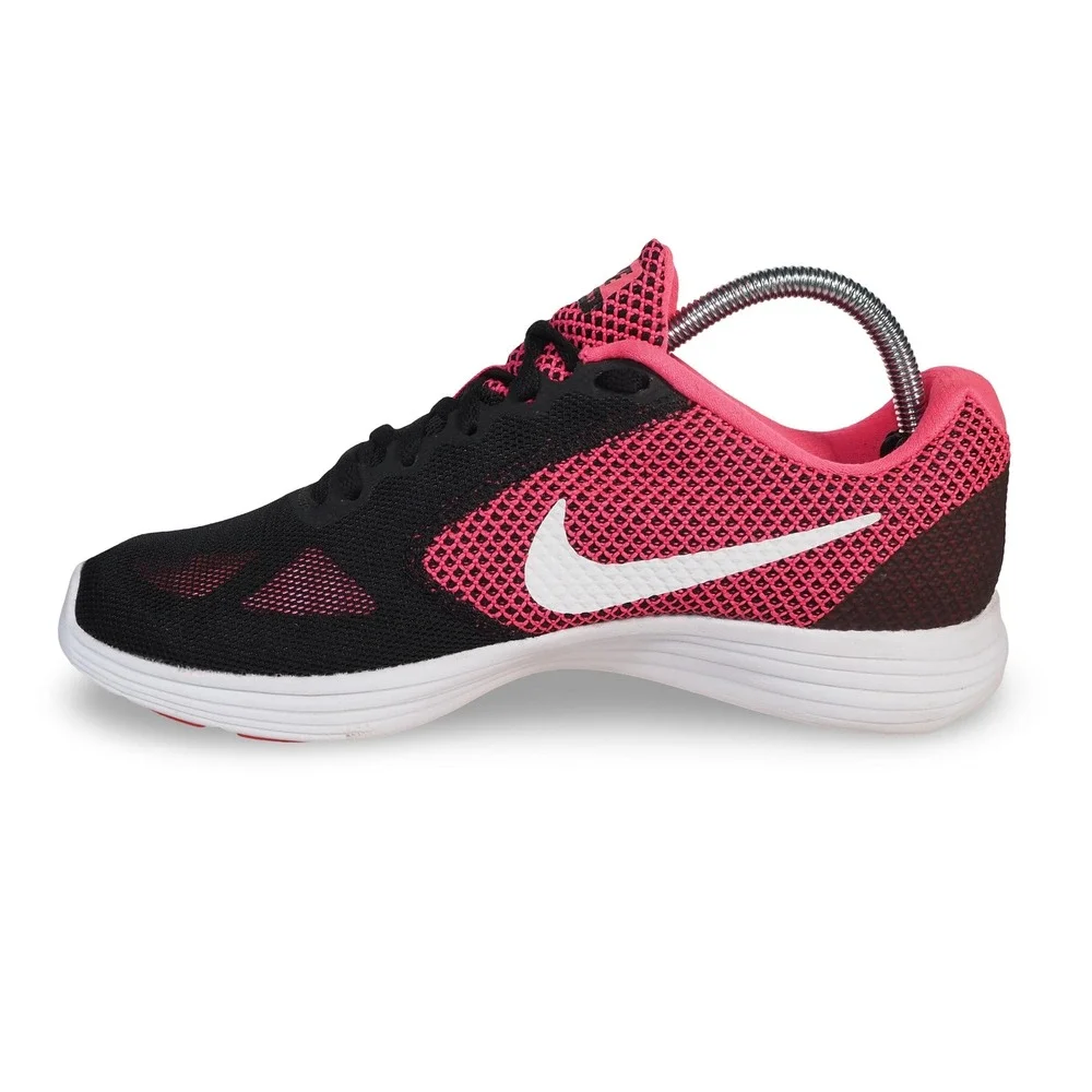 Nike Revolution 3 Performance Running Shoes Womens 9 Hyper Pink Black 819303-600